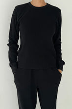 Load image into Gallery viewer, Waffle Fundamental Tee - True Black