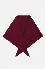 Load image into Gallery viewer, Merino Wool Triangle Scarf (S) - Cherry Plum