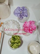 Load image into Gallery viewer, "Silken Hair" Silk Scrunchie Hair Tie - Purple