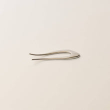 Load image into Gallery viewer, Short U-Shaped Metal Hair Stick | Silver