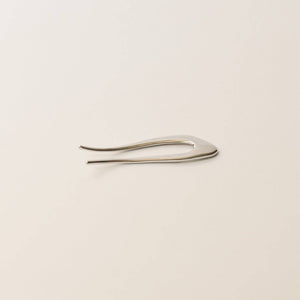 Short U-Shaped Metal Hair Stick | Silver