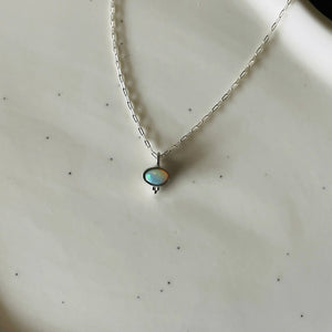 SILVER OPAL NECKLACE