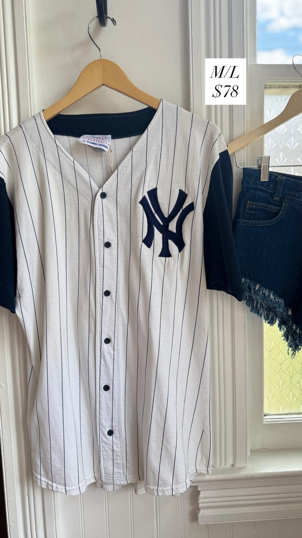 VTG NY Yankees Stripe BD [M/L]