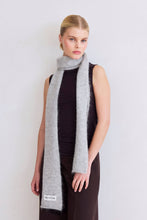 Load image into Gallery viewer, The Alpaca Skinny Scarf - Blizzard Grey