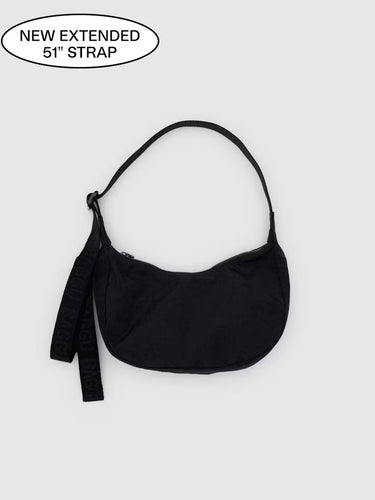 Small Nylon Crescent Bag - Black