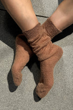 Load image into Gallery viewer, Mohair Veil Socks: Mocha