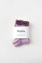 Load image into Gallery viewer, The Petite Ruffle Sock: Lilac / Brown
