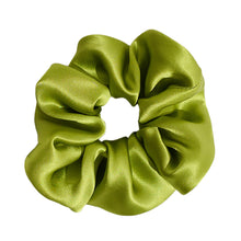 Load image into Gallery viewer, "Silken Hair" Silk Scrunchie Hair Tie - Green