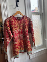 Load image into Gallery viewer, Red / Yellow / Blue Nordic Wool Sweater [M]