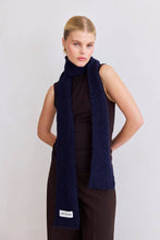 Load image into Gallery viewer, The Alpaca Skinny Scarf - Deep Sea Navy