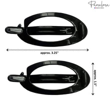 Load image into Gallery viewer, French Oval Hair Barrette: Black