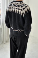 Load image into Gallery viewer, Alpaca Cabin Cardigan - Black