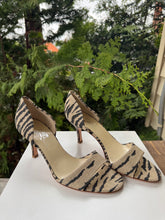 Load image into Gallery viewer, Ferragamo Zebra Print Heeled Sandals [8.5]