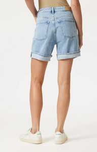 Heidi Long Cuffed Shorts - Light Blue 90's