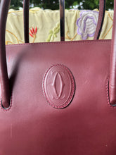 Load image into Gallery viewer, CARTIER VTG Must Line Mini Boston Bag in Burgundy Leather