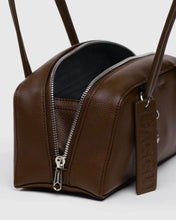 Load image into Gallery viewer, Small Recycled Leather Bowler Bag - Brown