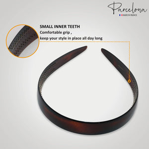 French Wide Headbands (2 Pcs): Tort + Black