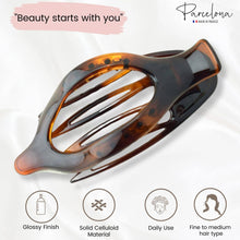 Load image into Gallery viewer, French Large Slide-In Hair Claw: Tortoise Shell