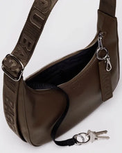 Load image into Gallery viewer, Small Recycled Leather Crescent Bag - Brown