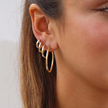 Load image into Gallery viewer, Large Classic Hoops: Sterling Silver