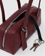 Load image into Gallery viewer, Recycled Leather Bowler Bag - Mahogany