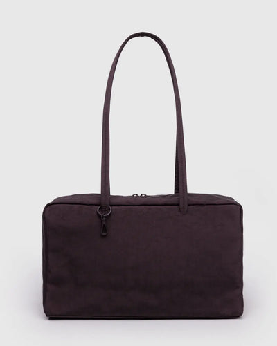 Medium Nylon Bowler Bag - Chocolate Plum