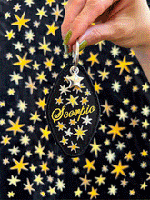 Load image into Gallery viewer, Scorpio Embroidered Retro Motel Keychain