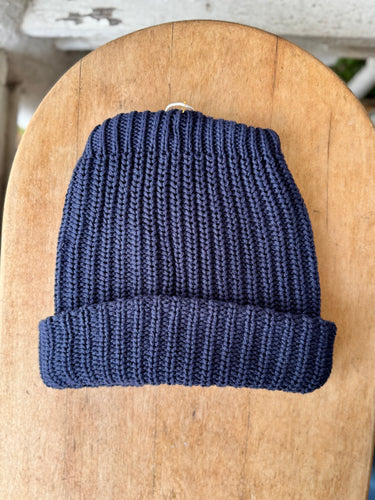 Cotton Beanie - Navy