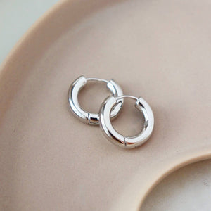 Everyday Hoops: White Gold Fill