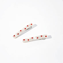 Load image into Gallery viewer, Sweetheart Alligator Clips: Cream