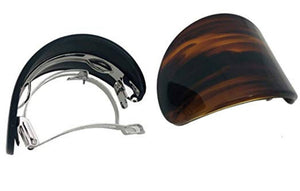 French Curved Hair Barrettes: Tortoise Shell