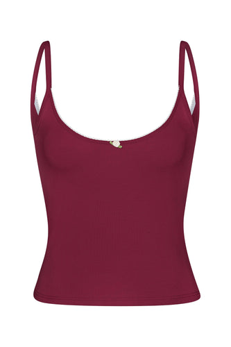 Scoop Back Cami - Bordeaux