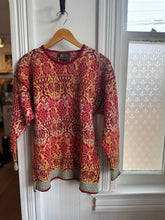 Load image into Gallery viewer, Red / Yellow / Blue Nordic Wool Sweater [M]