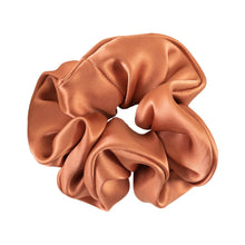 Load image into Gallery viewer, "Silken Hair" Silk Scrunchie Hair Tie - Caramel