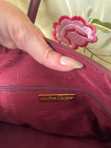 CARTIER VTG Must Line Mini Boston Bag in Burgundy Leather