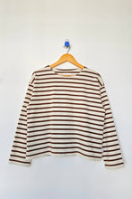Load image into Gallery viewer, Sailor Top - Coffee Stripe