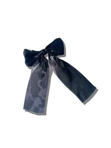 Handmade Organza Hair Bow Barrette | Black