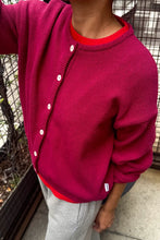 Load image into Gallery viewer, Cotton Leila Cardigan: Prune