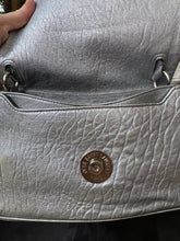 Load image into Gallery viewer, YVES SAINT LAURENT Silver Leather + Mesh Strap Bag