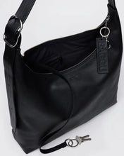 Load image into Gallery viewer, Recycled Leather Shoulder Bag - Black