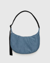 Load image into Gallery viewer, Medium Nylon Crescent Bag - Digital Denim