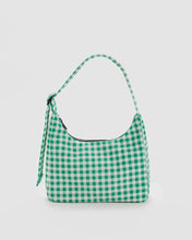 Load image into Gallery viewer, Mini Nylon Shoulder Bag - Green Gingham