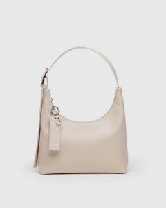 Mini Recycled Leather Shoulder Bag - Stone