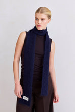 Load image into Gallery viewer, The Alpaca Skinny Scarf - Deep Sea Navy