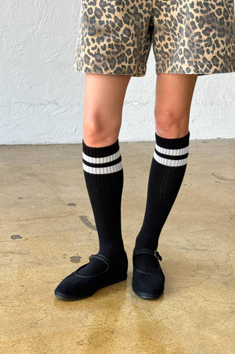 Knee High Boyfriend Socks: Black