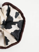 Load image into Gallery viewer, "Spot Chic" Oversized Silk Scrunchie - Cow Print