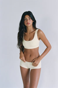 Support Cotton Bra: Butter