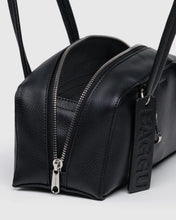 Load image into Gallery viewer, Small Recycled Leather Bowler Bag - Black