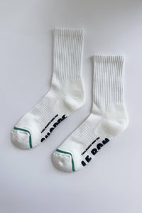Hugger Socks: White/Black
