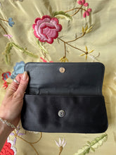 Load image into Gallery viewer, GUCCI 00&#39;s Black Silk Crystal Front Beaded Evening Bag Clutch